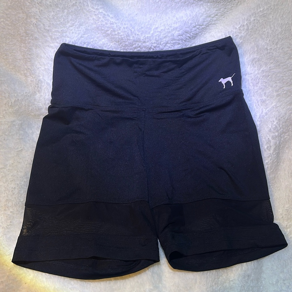 PINK Victoria’s Secret Ultimate black bike shorts size large
